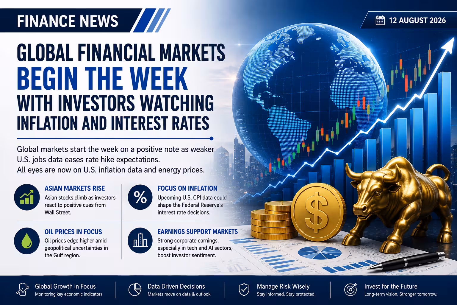 Global Financial Markets Begin the Week With Investors Watching Inflation and Interest Rates